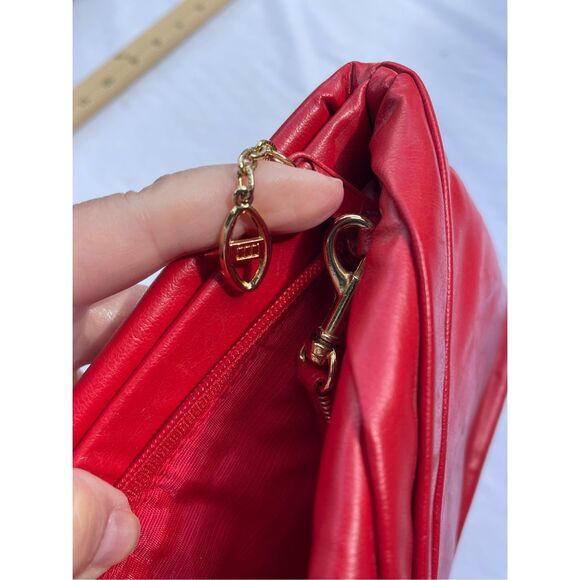 Vintage red faux leather Holiday Fair Inc crossbody bag - Picture 5 of 9